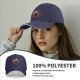 Black baseball cap with devil cat 'Purr Evil' graphic print