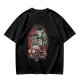 Halloween Monster Characters Driving Vintage Car Graphic T-Shirt