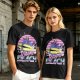 Welcome to Myahmi Beach Skeletor Surf Graphic T-Shirt