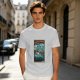 Olive T-Shirt with Stranger Hobbs Upside Down Comic Print