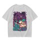 Olive T-Shirt With Anime Swordsman Graphic Print