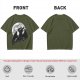 Olive T-Shirt Featuring Toothless Dragon Against Full Moon