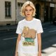 Olive t-shirt with sleeping bear and 'I accidentally hibernate' text