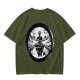 Olive T-shirt with Air Nomad Monk Meditating Ink Art Print