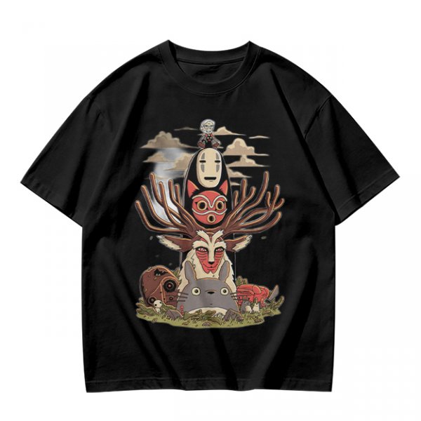 Studio Ghibli Spirited Away Princess Mononoke Totoro Character T-Shirt Art