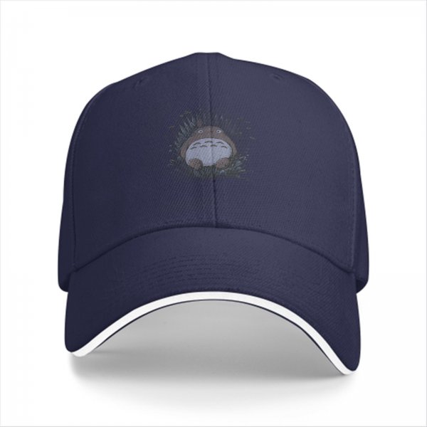 Black baseball cap with Totoro graphic print