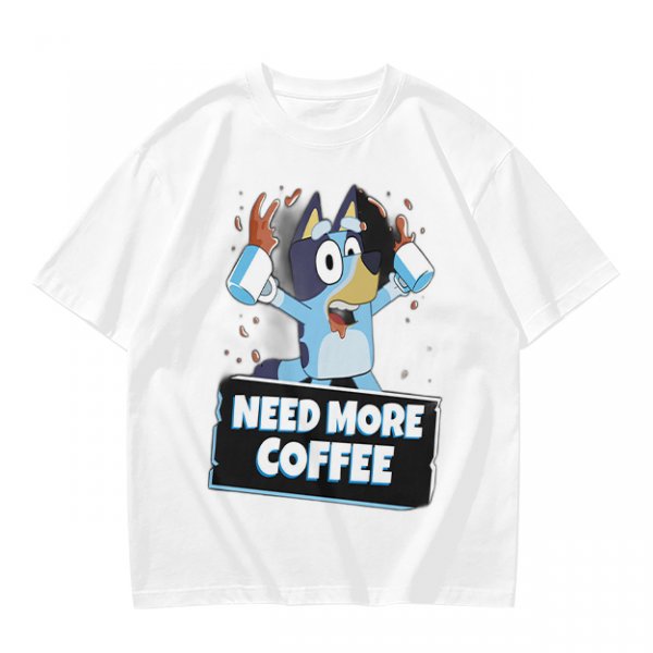 Bluey Character 'Need More Coffee' Graphic T-Shirt