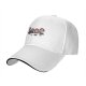 Black baseball cap with cartoon characters eating at table print