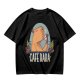 Olive t-shirt with capybara drinking coffee graphic