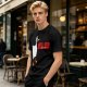 Olive T-Shirt With Metal Goose Solid Parody Graphic Print