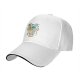 Black baseball cap with cartoon beer can robot graphic