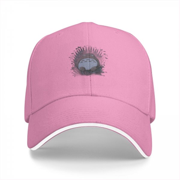 Black baseball cap with Totoro graphic print