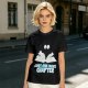 Olive T-Shirt with Black Cat Reading Book 'Just One More Chapter' Print