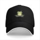 Black baseball cap with meditating frog graphic