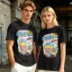 Oversized Graphic Tee with Death Flavor Bubble Tea Print
