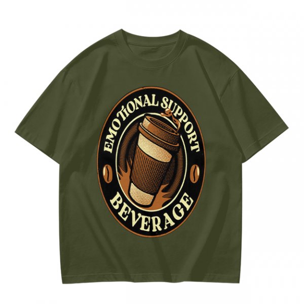 Emotional Support Beverage Coffee Lover Graphic T-Shirt