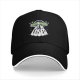 Black baseball cap with UFO and 'Get In Loser' graphic design