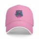 Black Baseball Cap With Neon Blue And Pink Dragon Graphic