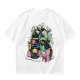 Olive T-Shirt With Whimsical Pikmin Themed Tea Party Art
