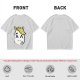 Olive T-Shirt With Cute Cartoon Horse Graphic Print