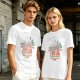 Olive graphic t-shirt with funny cat and 'keeps the a-sad away' text