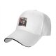 Black baseball cap with skeleton drinking coffee must drink coffee print