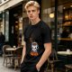 Olive Green T-Shirt With Cute Coffee Cup Graphic and Problem Solution Text