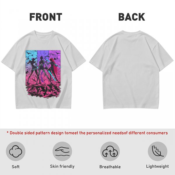 Olive T-Shirt With Neon Cyberpunk Warrior Women Graphic