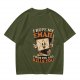 Olive Graphic T-Shirt With Sarcastic Email Cartoon Print