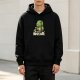 Black hoodie with grumpy dinosaur 'Today I'm a Grumpysaurus' print