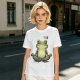 Olive T-Shirt With Meditating Frog Graphic Print