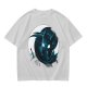 Olive T-Shirt With Glowing Dark Dragon Moon Print