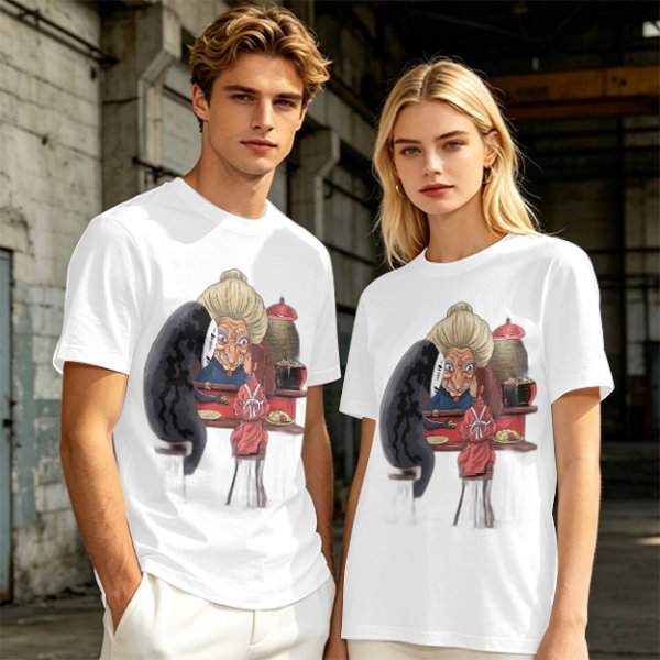 Spirited Away Characters Printed Olive T-Shirt