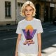 Olive green retro sunset graphic t-shirt with Hero of Time print