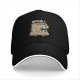 Black baseball cap with owl sushi chef graphic