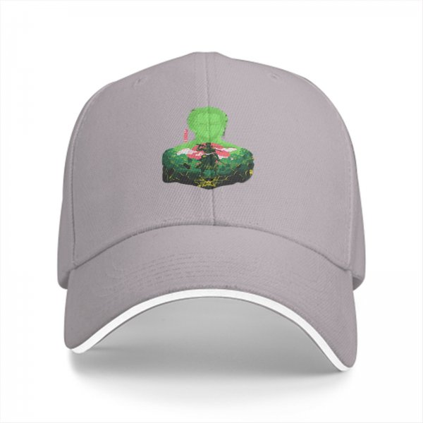 Black Baseball Cap With Green Silhouette Character Art Print