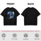 Olive T-Shirt with Starry Night Style Cat Graphic Print