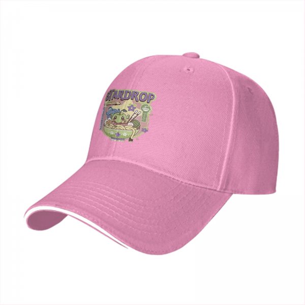 Black Baseball Cap With Stardrop Ramen Kawaii Print