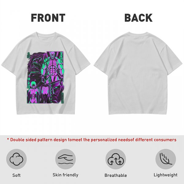 Attack on Titan Anime Villains Neon Graphic T-Shirt