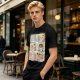 Art History Cat Themed Graphic T-Shirt Print Design