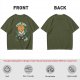 Olive t-shirt with cute brain character and 'Cute But Ous' print