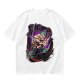 Olive T-shirt with One Piece Roronoa Zoro Three Sword Style Print