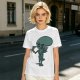 Olive T-Shirt With Alien Eating Ice Cream Graphic