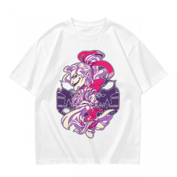 Olive Green T-Shirt With Fantasy Character Graphic Print