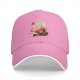 Black baseball cap with anime silhouette graphic of two characters