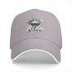 Black baseball cap with 'Have A Rice Day' kawaii rice bowl graphic