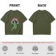 Olive Graphic T-Shirt With 'I Can't Adult Today' Rainbow Design