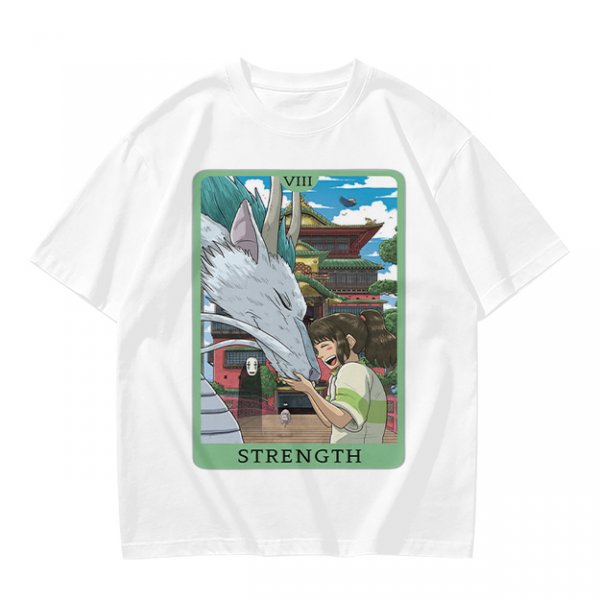 Spirited Away Haku Chihiro Strength Tarot Graphic T-Shirt