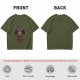Olive Graphic T-Shirt with Cute Mothman Respect The Locals Print