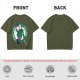 Army Green T-Shirt with Crystal Lake Killers Jason Voorhees Graphic